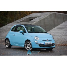 Vetro + piastra Fiat 500 dal 2007 Dx