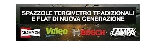 Kit Spazzole Tergivetro Tergicristalli Bosch, Champion ,Valeo 